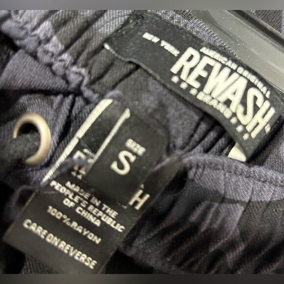 American Original Rewash Brand Black Camo Joggers Men’s Jeans Size Small EPC - Picture 4 of 4